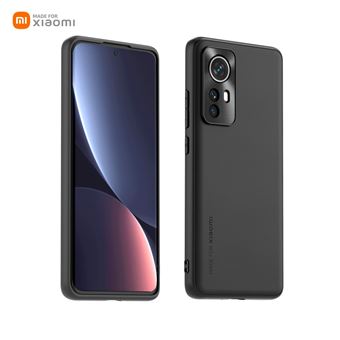 Coque arrière semi-rigide avec touché peau pour Xiaomi 12/12X 5G Made For Xiaomi Noir