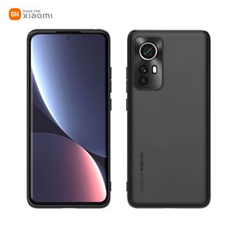 Coque arrière semi-rigide avec touché peau pour Xiaomi 12/12X 5G Made For Xiaomi Noir