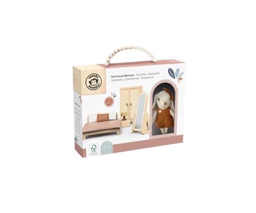 Speedy Monkey Multicolore Maison De Poupée Chambre De La Maison De Poupée Et 1 Lapin 12 Cm