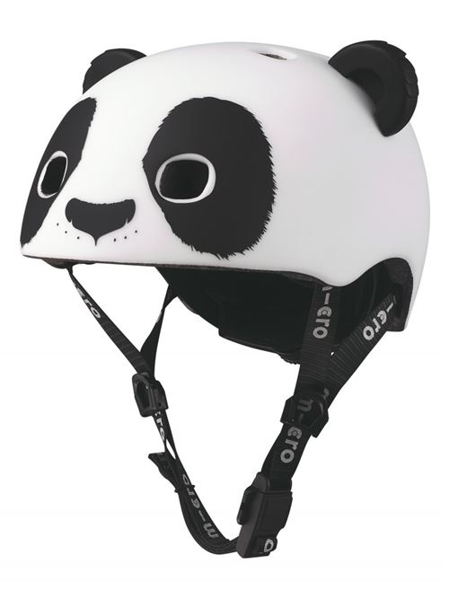 Jeu de plein air Micro Mobility Casque Panda 3D avec boucle magnétique et lumière LED intégrée Taille S