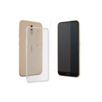 Pack de protection Muvit Coque souple Transparent + Verre trempé pour Nokia 4.2