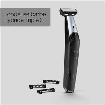 BaByliss - T880E - Tondeuse barbe hybride - Triple S, concue pour un rasage de pres et differents styles de barbe courte