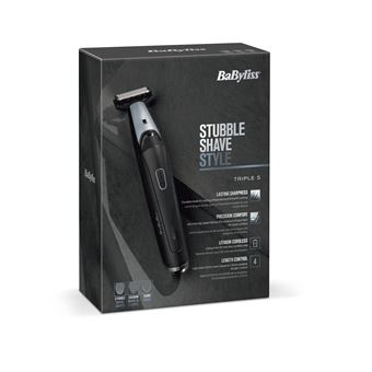 BaByliss - T880E - Tondeuse barbe hybride - Triple S, concue pour un rasage de pres et differents styles de barbe courte