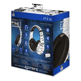 Casque 4Gamers PRO4-70 Stéréo PS4 Camouflage Arctic