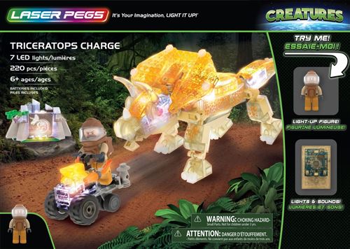 Jeu de construction Laser Pegs Triceratops Charge