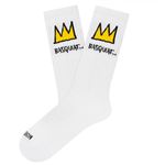Chaussettes Jimmy Lion Athletic Basquiat Crown Taille M Blanc