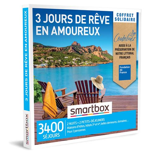 Coffret cadeau Smartbox Fondation de France 3 jours de rêve en amoureux