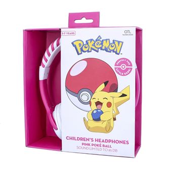 Jeu éducatif et électronique Otl Casque Kidsafe Pokémon Pokéball Rose