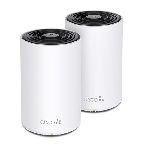 Tp-Link Blanc/Noir Pack De 2 Routeurs Sans Fil Wi-Fi 6 Multi-Bande Deco Xe75 V1 Et