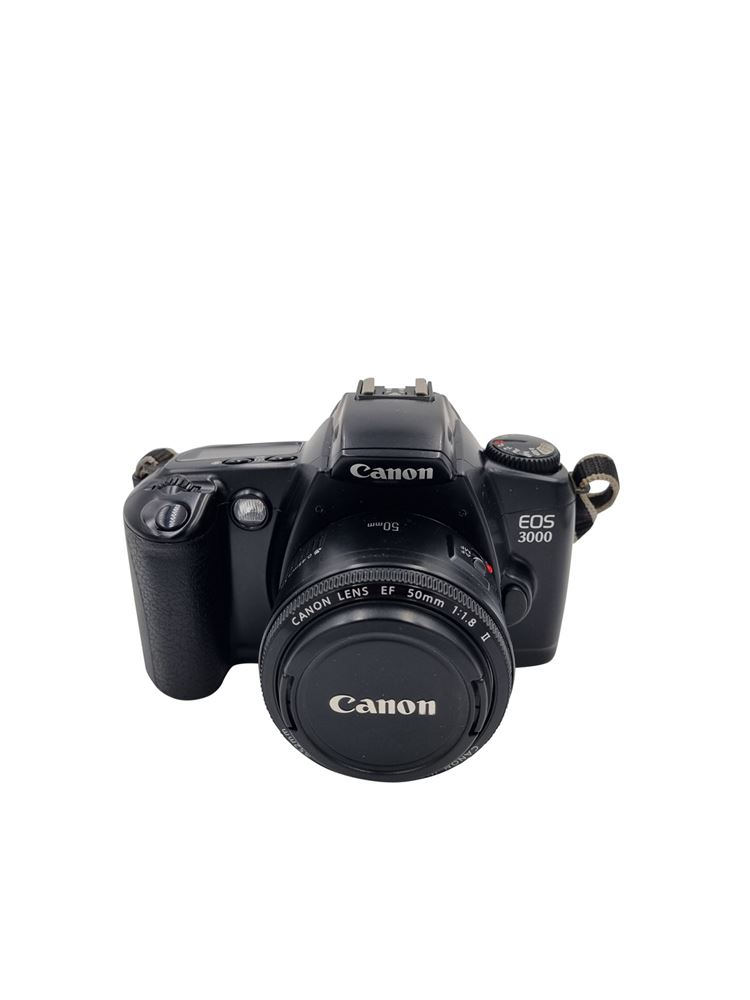 Appareil photo argentique Canon EOS 3000 50mm f1.8 II Noir Reconditionné Appareil photo