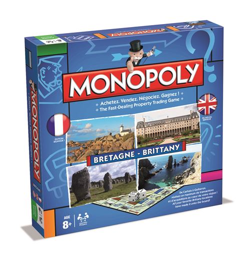 Jeu de société Monopoly Bretagne Bilingue Winning Moves