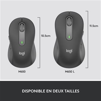 Souris sans fil Logitech Signature M650 L Gris graphite