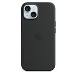 Coque en silicone avec MagSafe pour iPhone 15 Noir