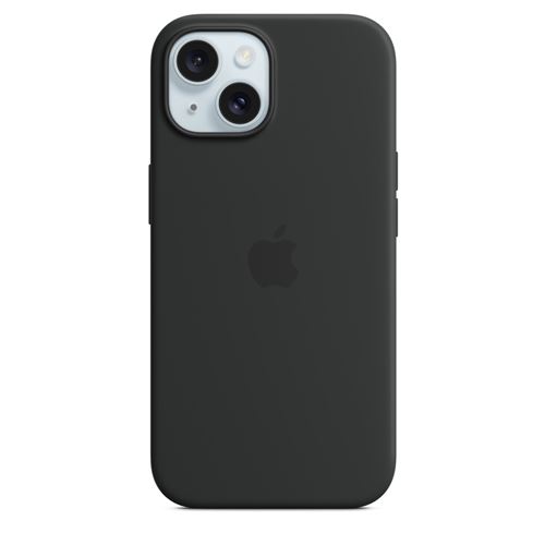 Apple Coque en silicone avec MagSafe pour iPhone 15 Noir
