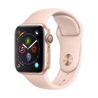 Apple Watch Series 4 40 mm Kast van goudkleurig aluminium, met rozenkwarts sportbandje