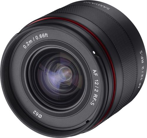 Objectif Focale Fixe Samyang AF 12MM F2 RF-S – Ouverture f/2, Monture Canon RF