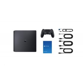 Console Sony PS4 Slim 500 Go Noire + Manette + Câbles - Occasion Bon état