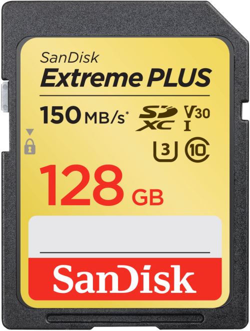 Carte SDXC SanDisk Extreme Plus 128 Go V30 UHS-I U3