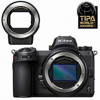 Hybride Nikon Z7 Noir + Bague d'adaptation pour objectifs Nikkor F