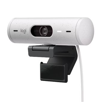 Webcam Logitech Brio 500 HD avec Deux Micros à Réduction de Bruit Blanc - 1