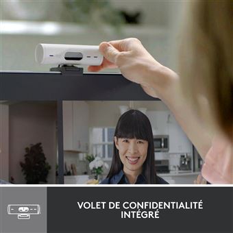 Logitech Brio 500 Webcam HD avec Deux Micros a Reduction de Bruit - Blanc