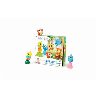Jeu d'éveil Lalaboom Coffret 3 animaux 8 perles et accessoires 25 pièces
