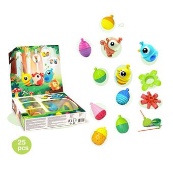 Jeu d'éveil Lalaboom Coffret 3 animaux 8 perles et accessoires 25 pièces