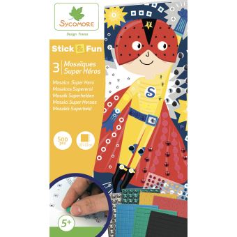 Jeu créatif Stick N Fun mosaïques Super Héros 500 pièces