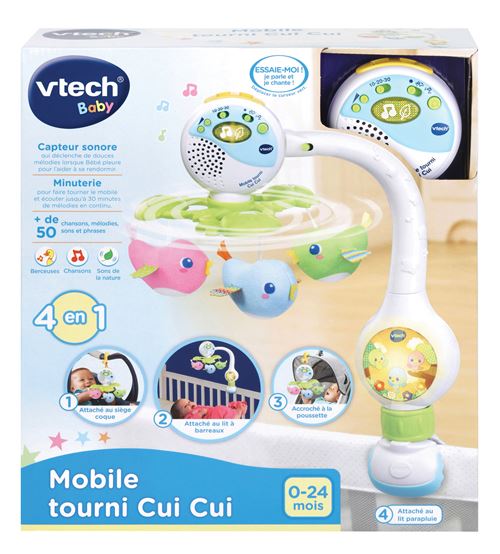 Mobile Musical Et Lumineux Vtech Baby Tourni Cui Cui Jouet A Manipuler Achat Prix Fnac