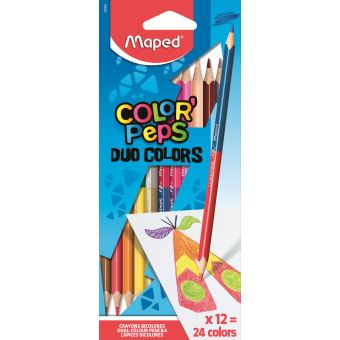 MAPED Pochette 24 crayons de couleur COLOR'PEPS. Coloris assortis