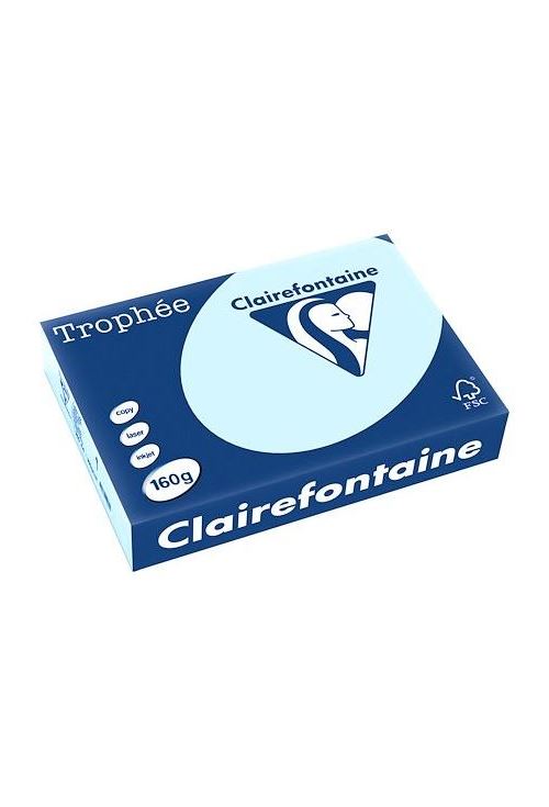Ramette de papier 250 feuilles A4 - CLAIREFONTAINE - 160 g - Bleu