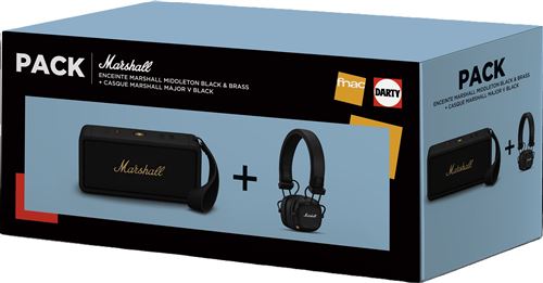 Pack Enceinte Sans Fil Marshall Middleton & Casque Major – Bluetooth - vue 3