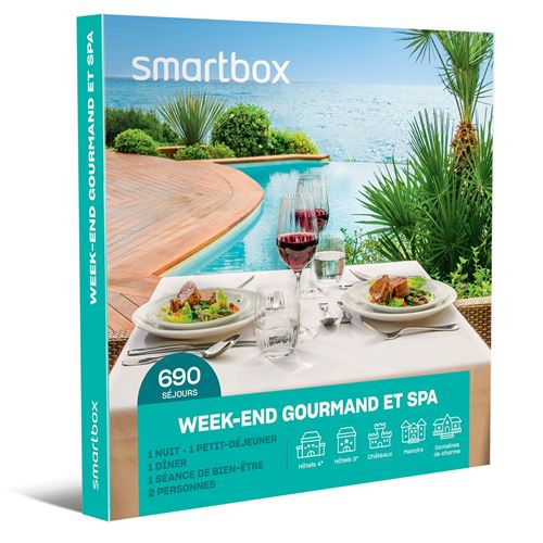 Coffret cadeau SmartBox Week-end gourmand et spa