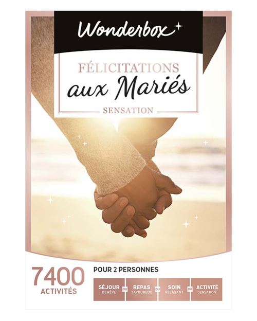 Coffret cadeau Wonderbox Félicitations aux Mariés Sensation