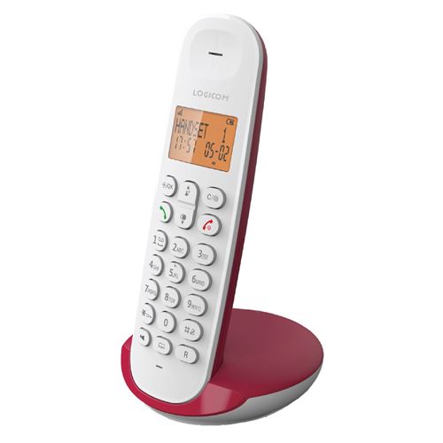 Téléphone sans fil Logicom Iloa 150 sans répondeur Framboise