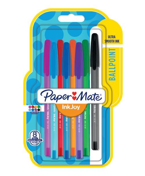 Pack de 8 stylos à bille Papermate InkJoy Fun