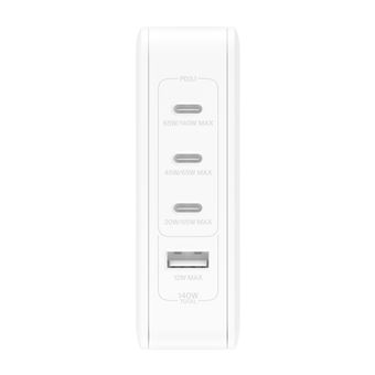 Chargeur USB-C 65 W GaN 2 ports iPhone, iPad, Mac - Belkin BoostCharge Pro  Blanc - Adaptateur Secteur - BELKIN