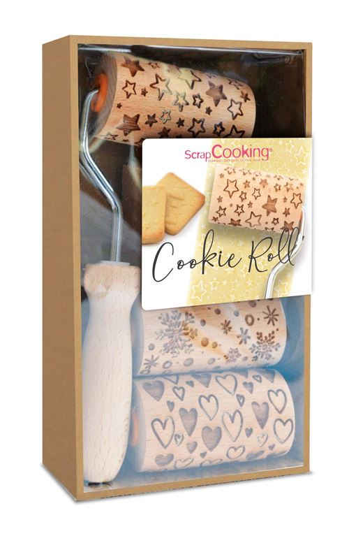 Trois mini rouleaux bois interchangeables ScrapCooking Beige