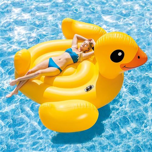 Bouee A Chevaucher Intex Canard Jaune Geant Achat Prix Fnac