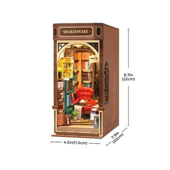 DIY Book Nook Kit Serre-Livres Maison Magique – Miniature 3D En Bois Avec LED, Style Serre Européenne Pour Adultes