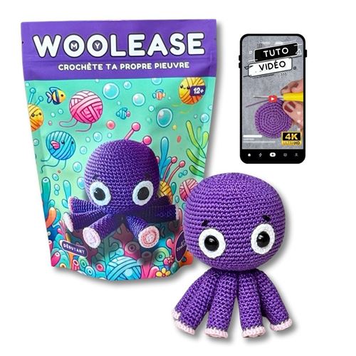 Kit de crochet Mywoolease Coraline la pieuvre - Mywoolease