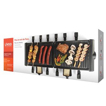 Appareil à raclette 12 personnes Livoo DOC185 1800 W Noir