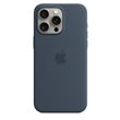 Apple Coque en silicone avec MagSafe pour iPhone 15 Pro Max Bleu orage