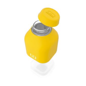 Bouteille de forme carrée Monbento Positive S Jaune Moutarde