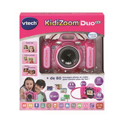 VTech KidiZoom Duo FX Appareil Photo Numérique Enfant Photo Selfie Vidéo Écran Couleur Studio BD Filtres et Effets Rigolos Cadeau Enfant de à Contenu en Français - vue 3