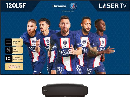 Vidéoprojecteur Hisense Laser TV avec écran 120 Noir