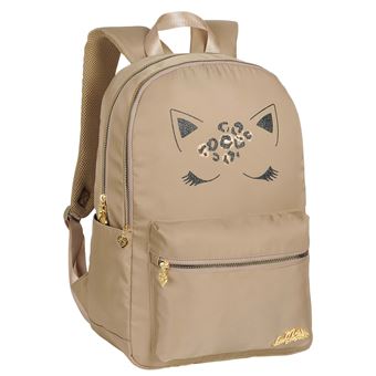 Sac à dos Miss Lemonade Cut Faces Kitten Beige