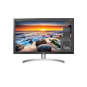 LG 27UL850-W - LED-monitor - 27" - 3840 x 2160 4K - IPS - 350 cd/m² - 1000:1 - 5 ms - 2xHDMI, DisplayPort, USB-C - luidsprekers - zwarte omlijsting, wit (achterkant)