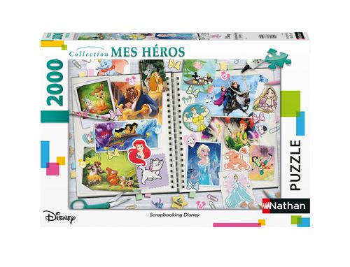Puzzle 2000 pièces : Scrapbooking Disney Ravensburger Nathan - vue 2