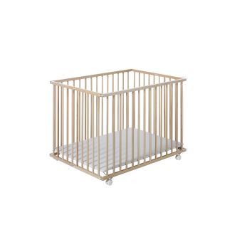 Parc Pliant En Bois 3 Niveaux Geuther Basic 4 Roulettes Beige Produits Bebes Fnac